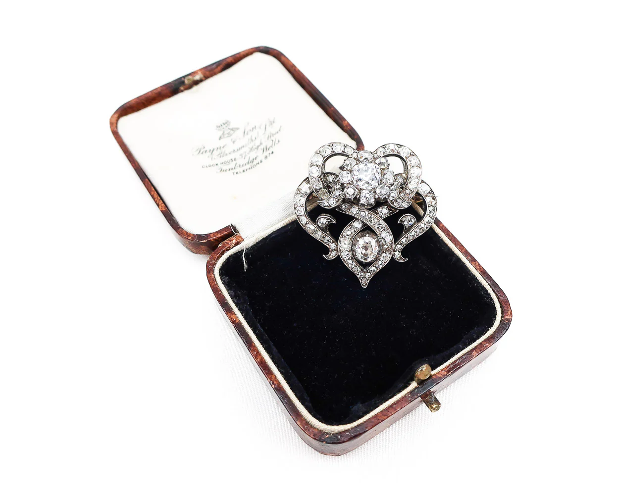 Circa 1860 Diamond Brooch - Image 3