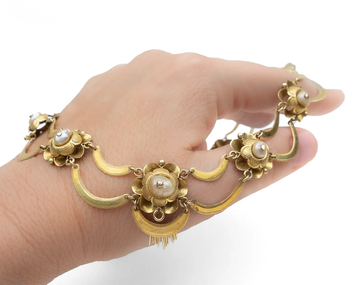 Early-Victorian Baroque Pearl Necklace - Image 5