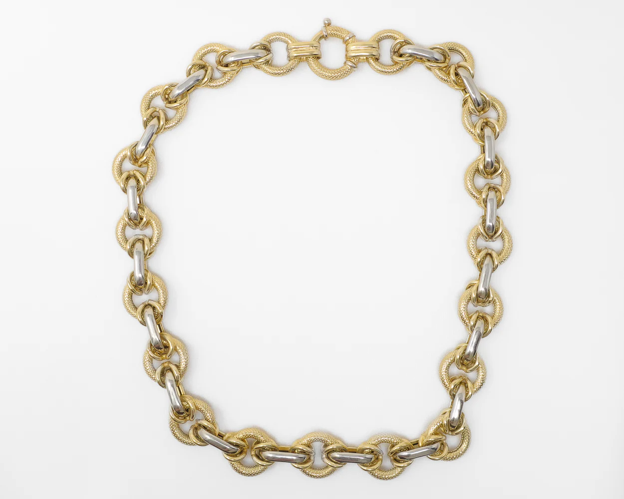 1980s Two-Tone Gold Necklace - Image 3