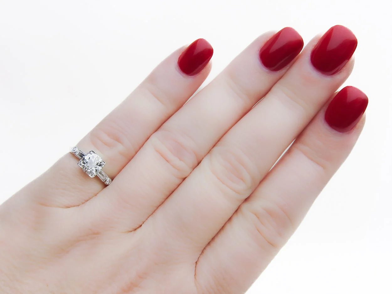 Art Deco 1.08-Carat Diamond Engagement Ring - Image 3