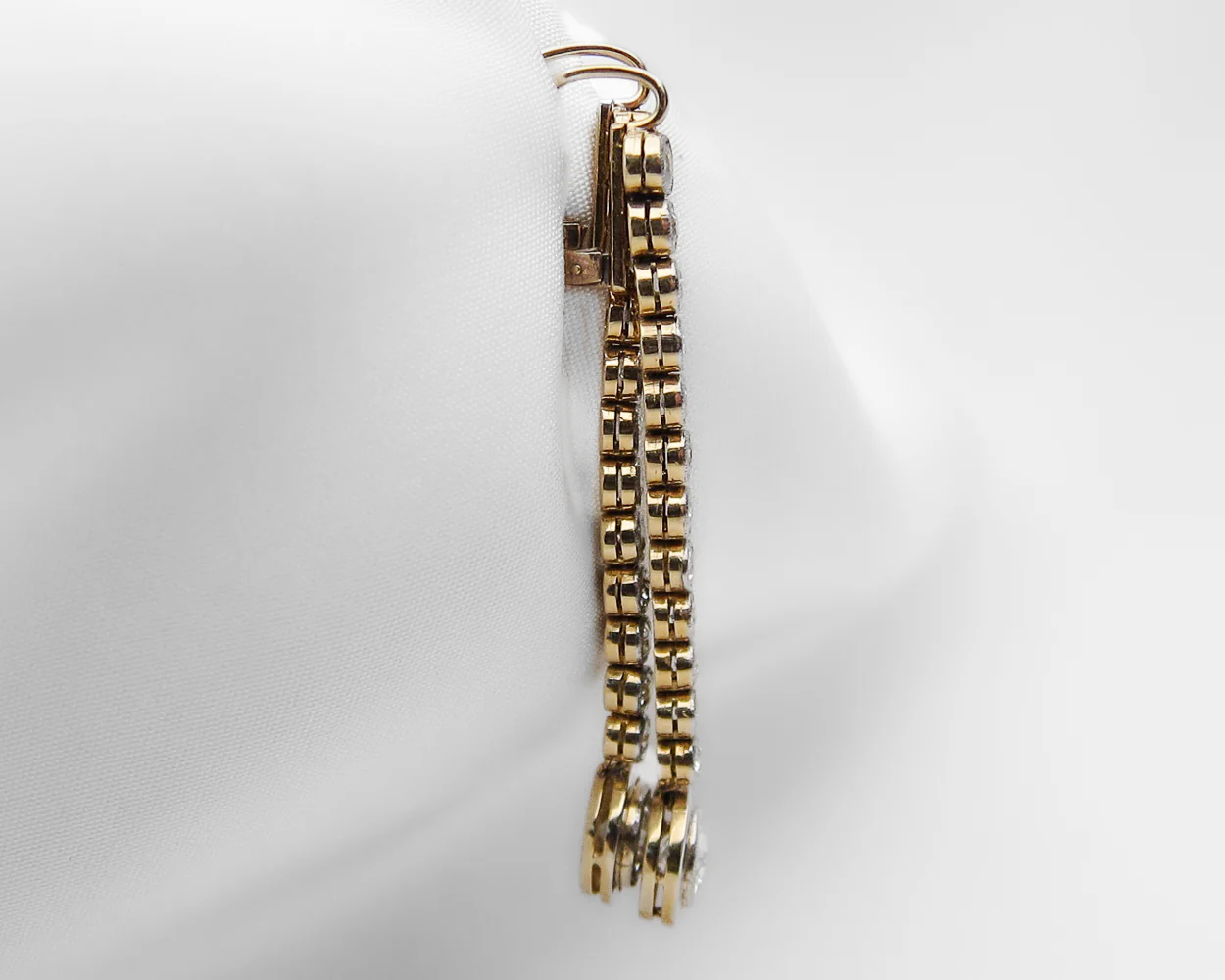 Art Deco Diamond Drop Earrings - Image 3