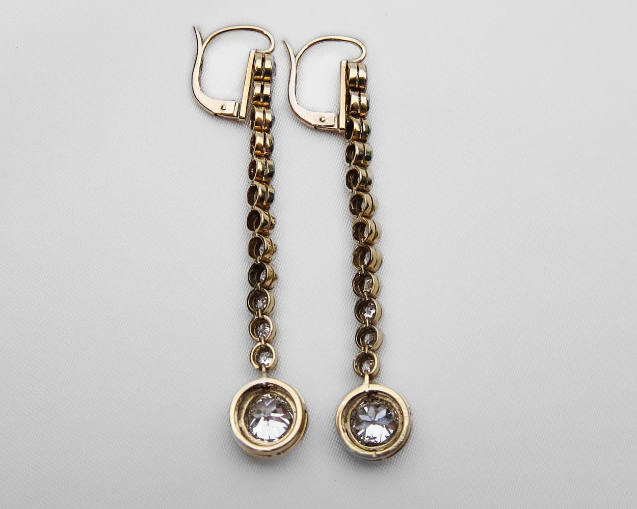 Art Deco Diamond Drop Earrings - Image 4