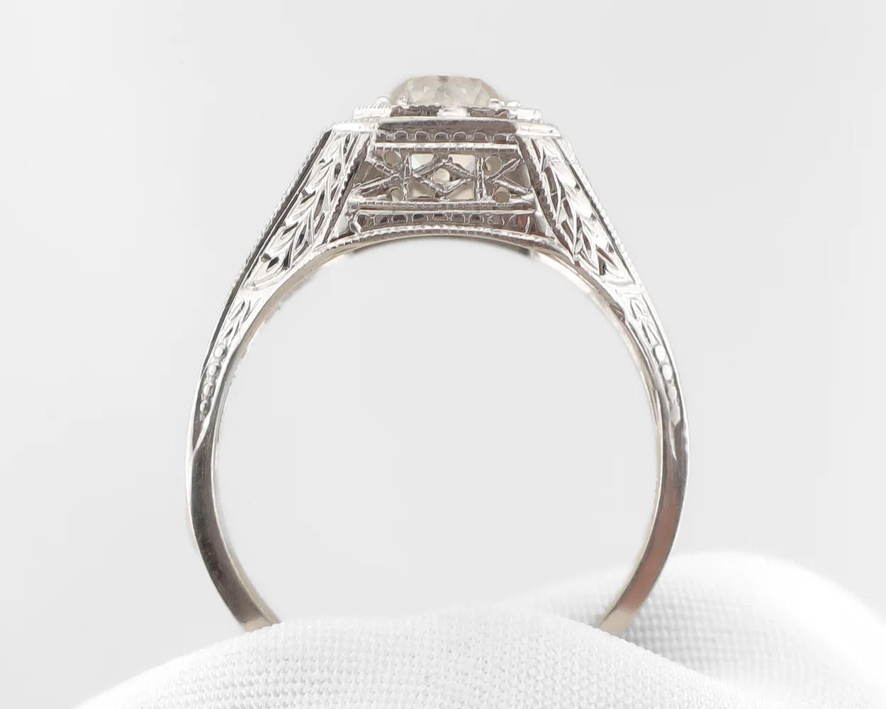 Art Deco Filigree Diamond Solitaire - Image 3