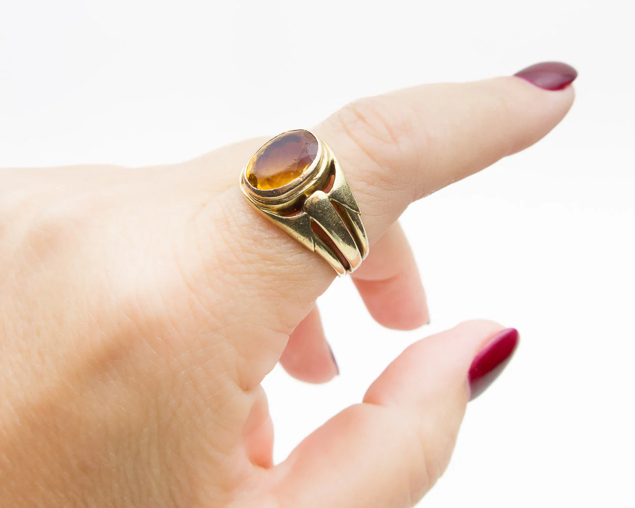 Art Deco French Citrine Band - Image 6