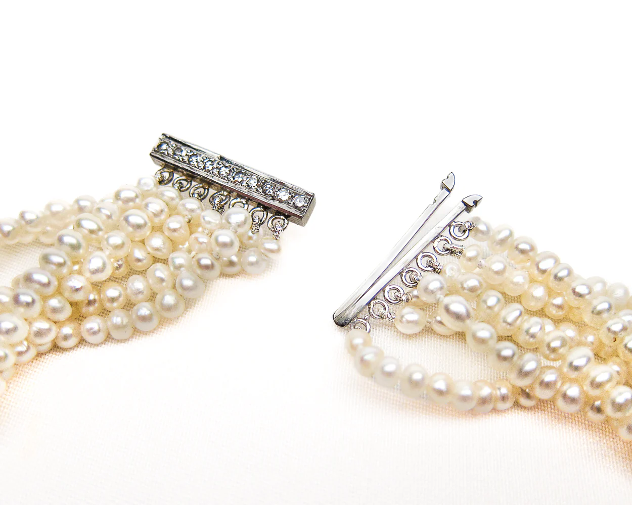 Art Deco Pearl & Diamond Choker - Image 4