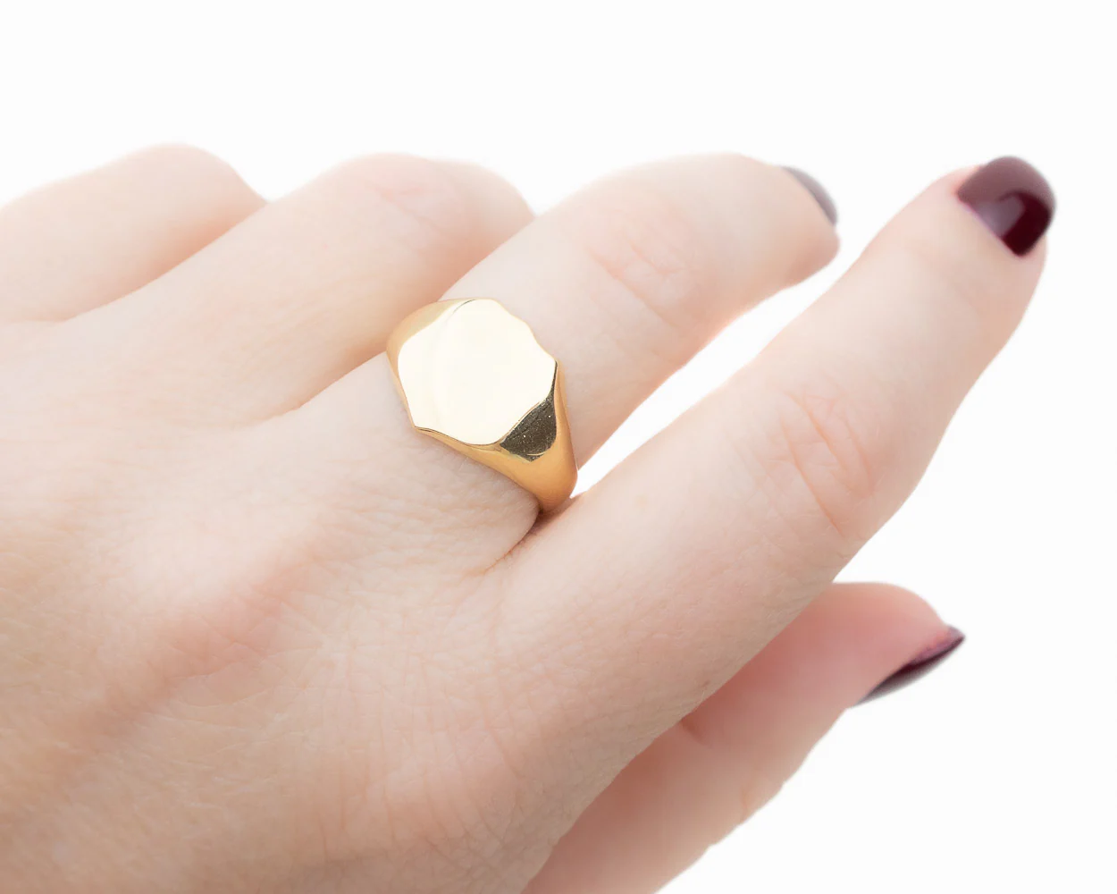 Art Deco Plain Signet Ring - Image 4