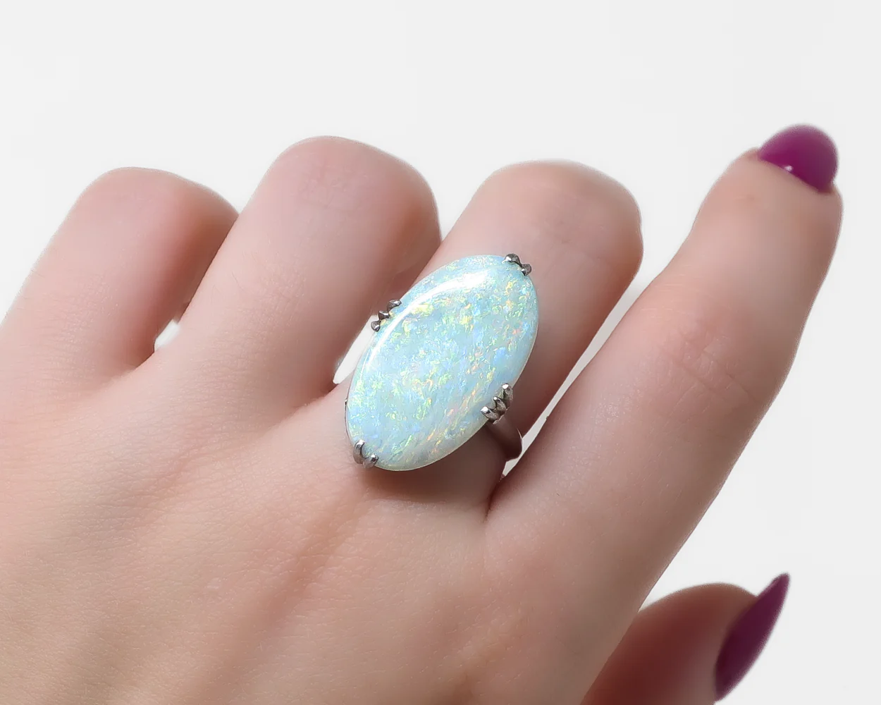 Art Deco Opal Dinner Ring - Image 2