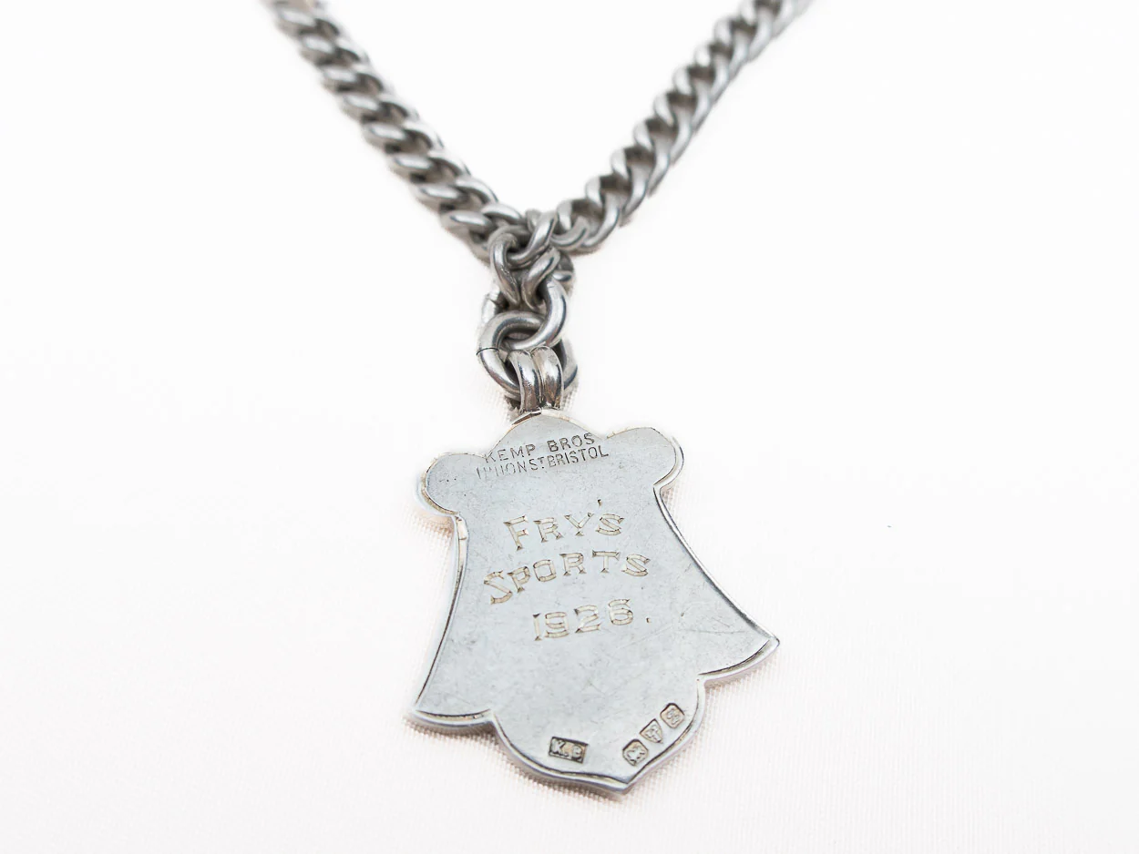 Art Deco Silver Watch Chain/Necklace with Charm - Image 3