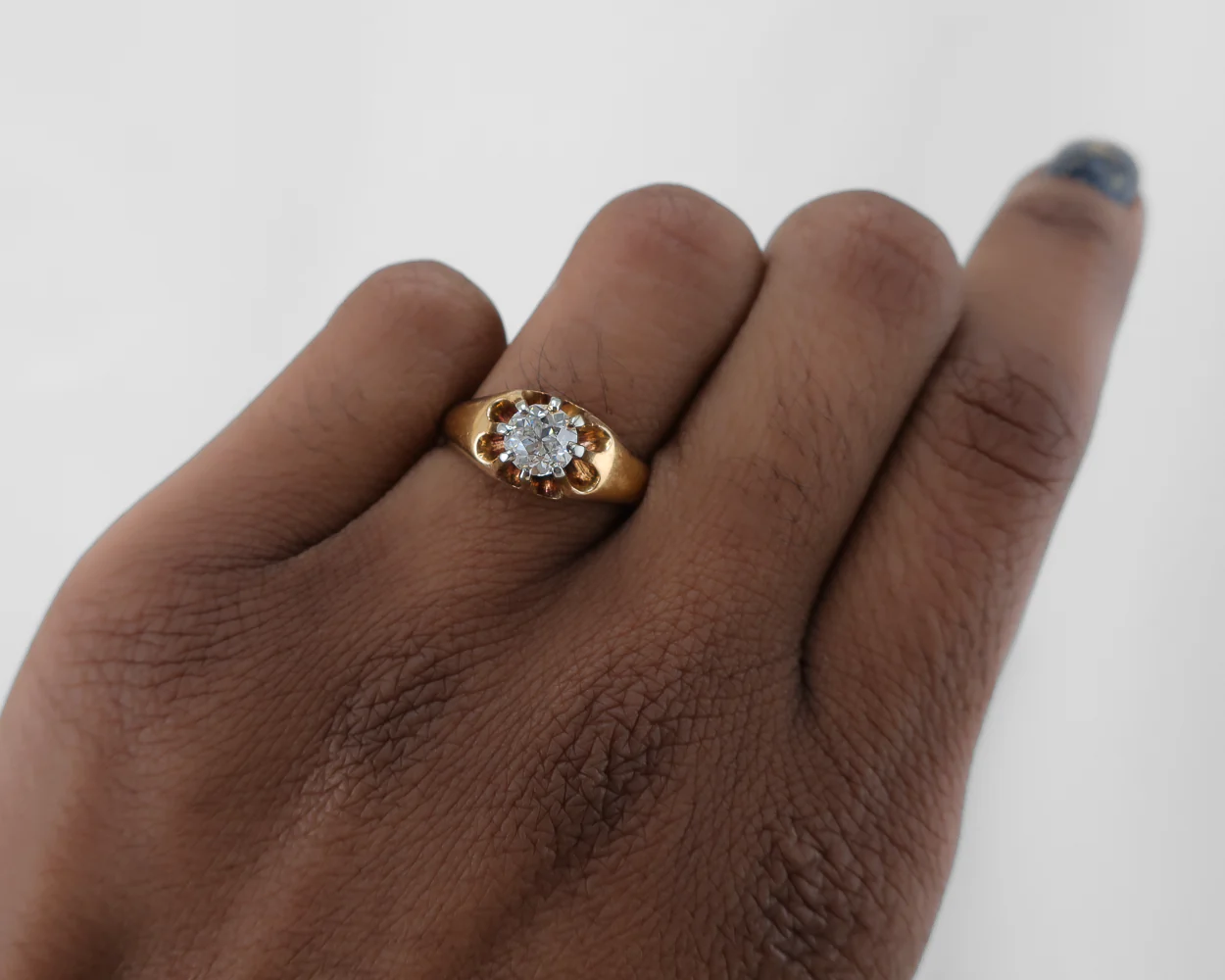 Victorian .65-Carat Diamond Ring - Image 4