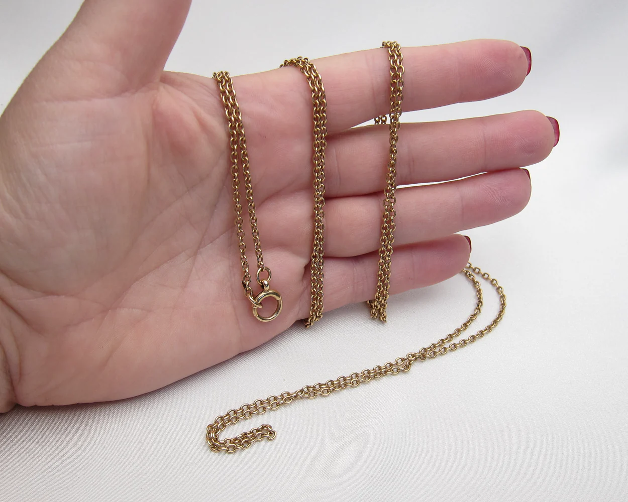 Circa 1900 15KT Gold Chain - Image 2