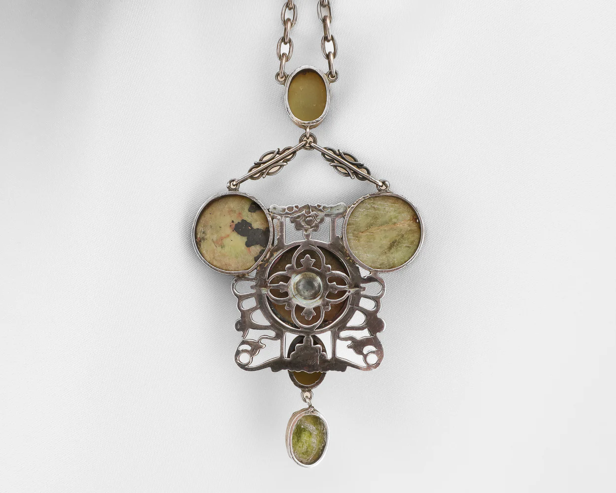 1920s Connemara Marble Irish Necklace - Image 2