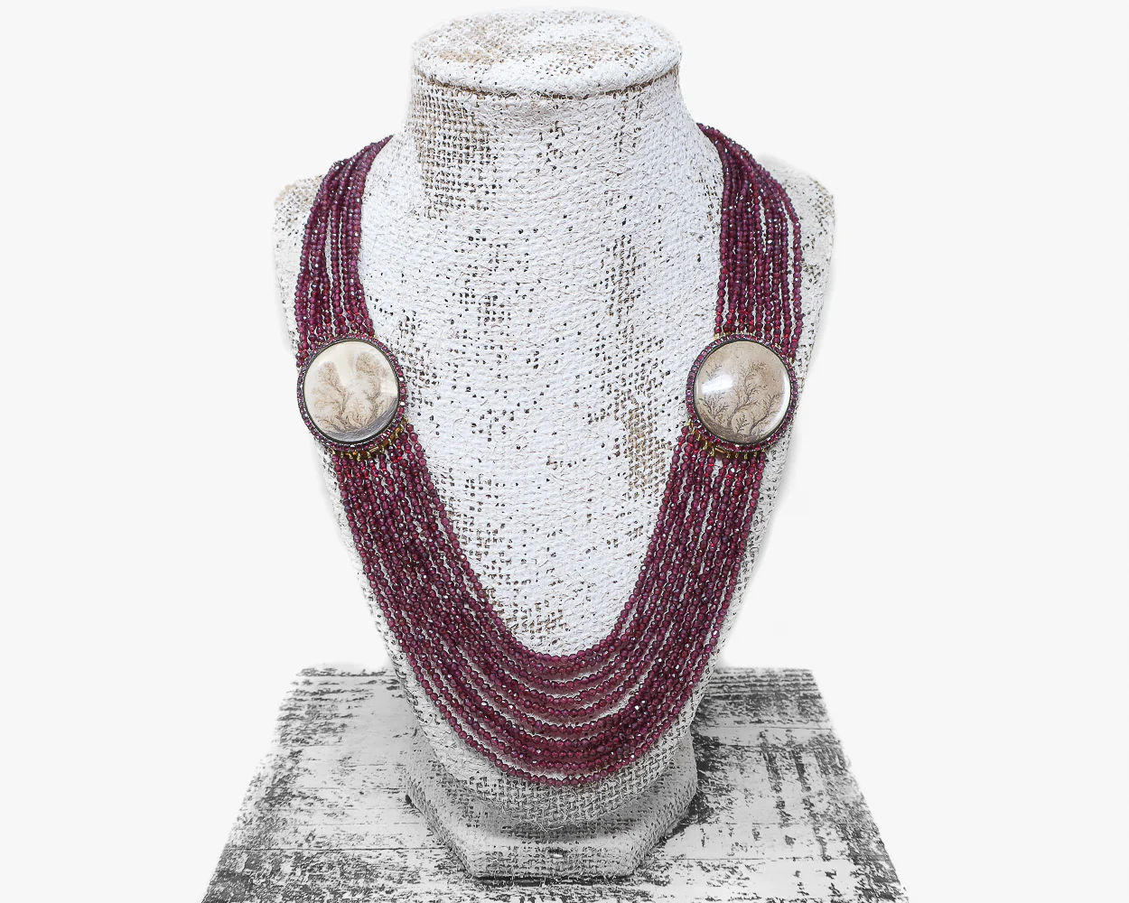 Early-Victorian Garnet Strand Hair Necklace - Image 3