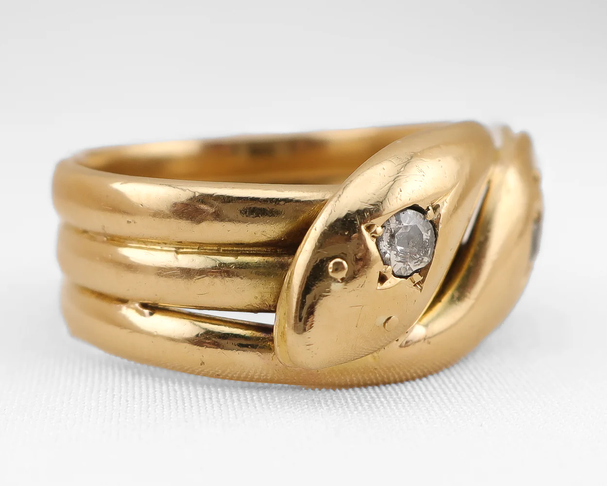 Edwardian Diamond Snake Ring - Image 2