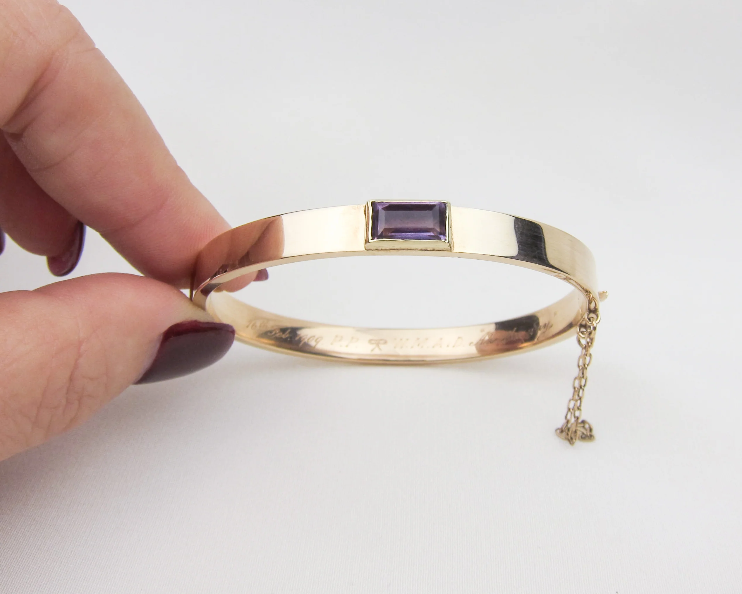 Edwardian Amethyst Bangle - Image 2