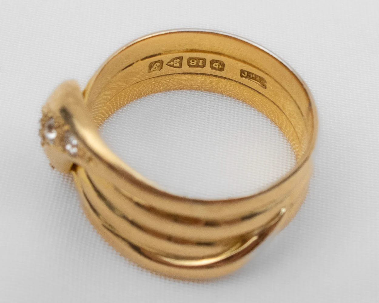Edwardian Diamond Snake Ring - Image 4