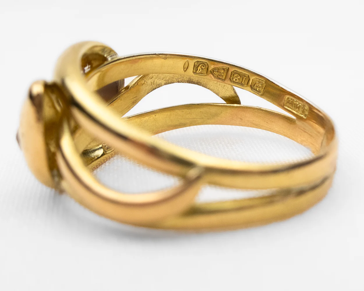 Edwardian Double Snake Diamond Ring - Image 3