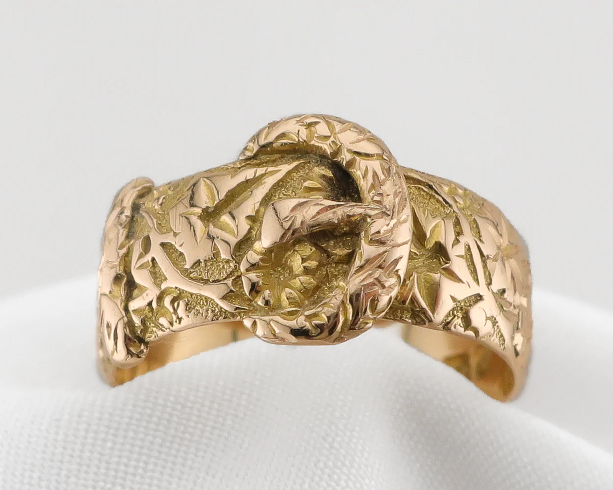 Edwardian Engraved Buckle Ring