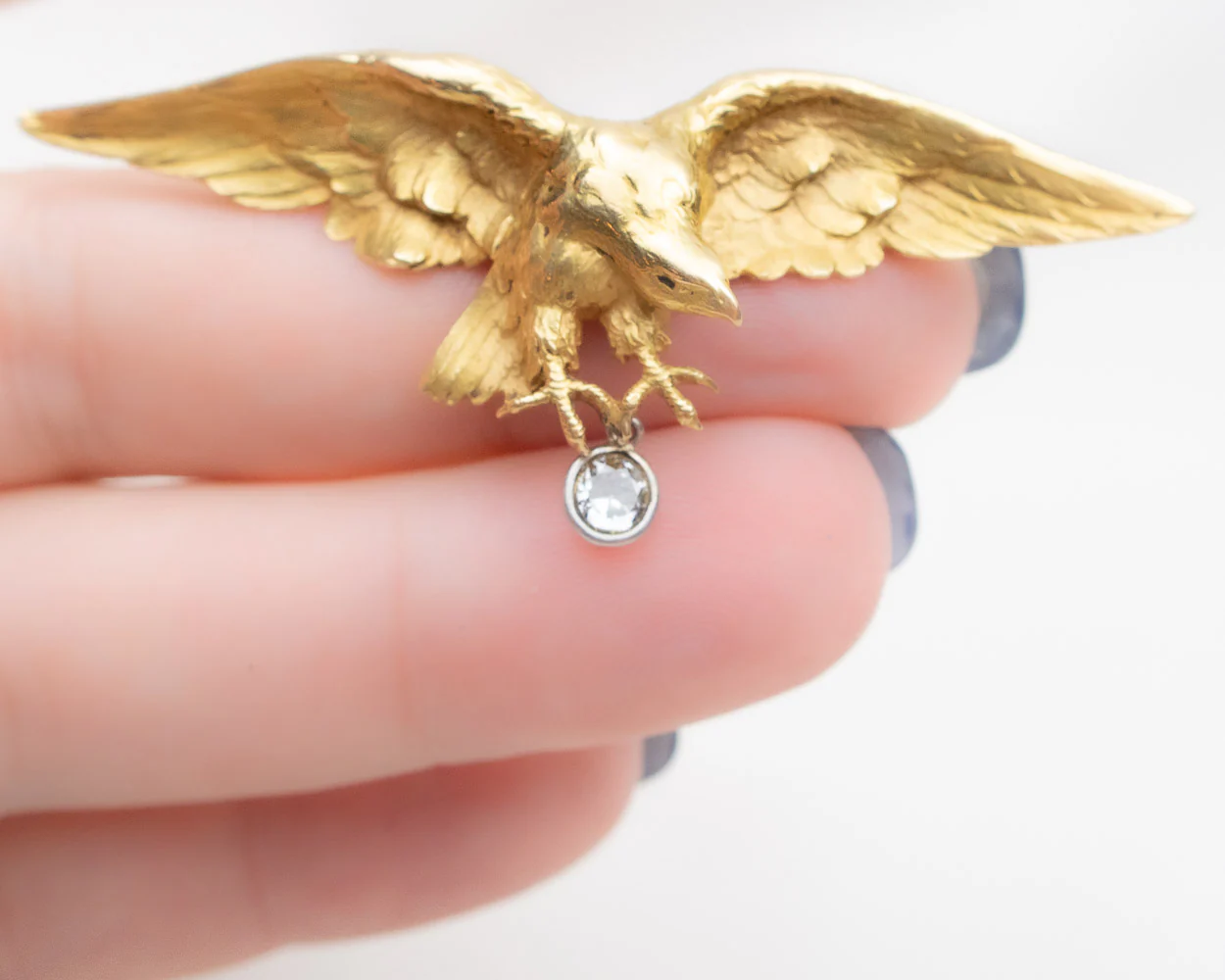 Victorian 18KT Eagle Brooch - Image 3