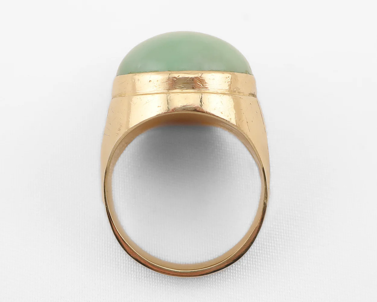 Vintage Jade Cabochon Ring - Image 2