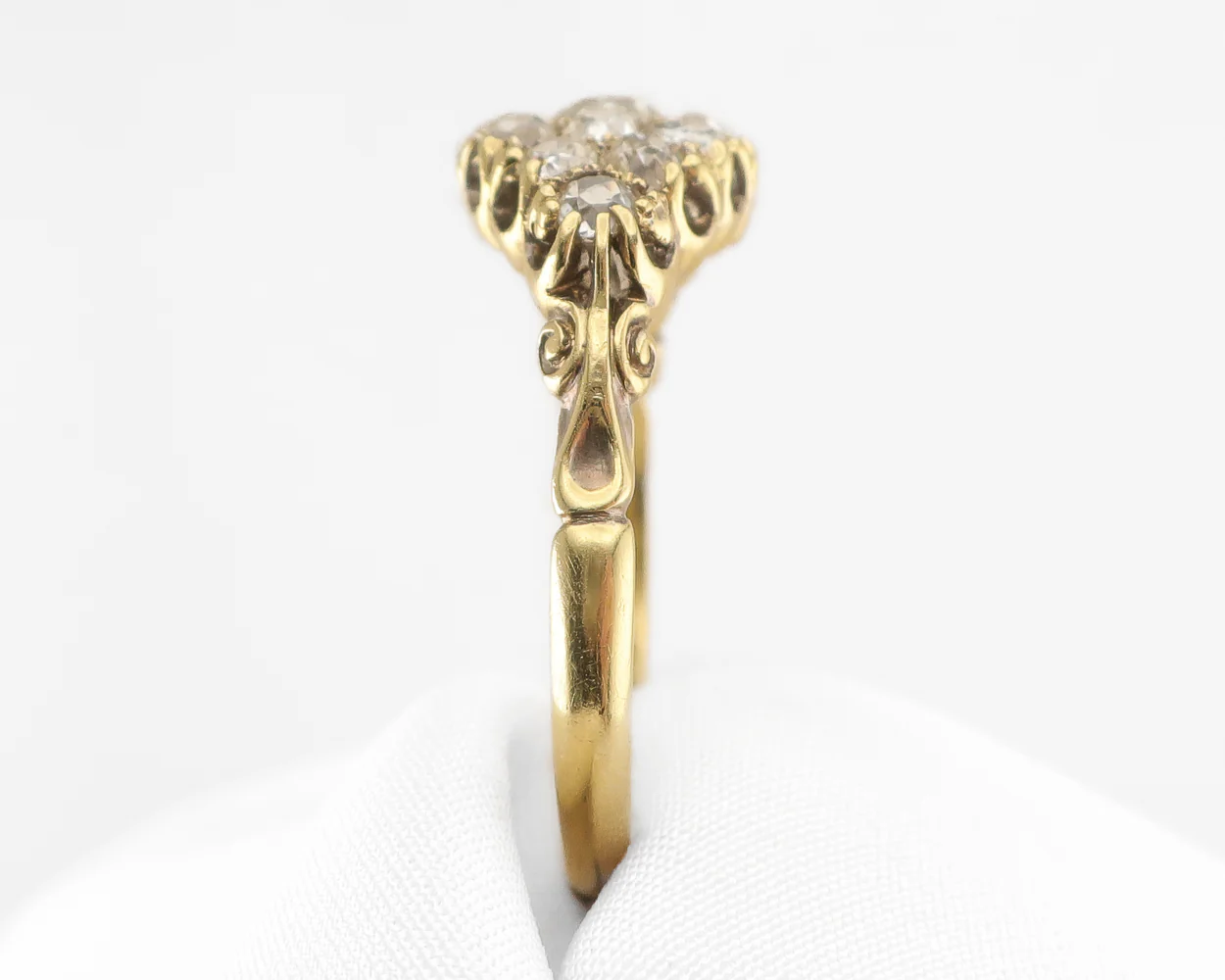 Victorian 18KT Diamond Cluster Ring - Image 3