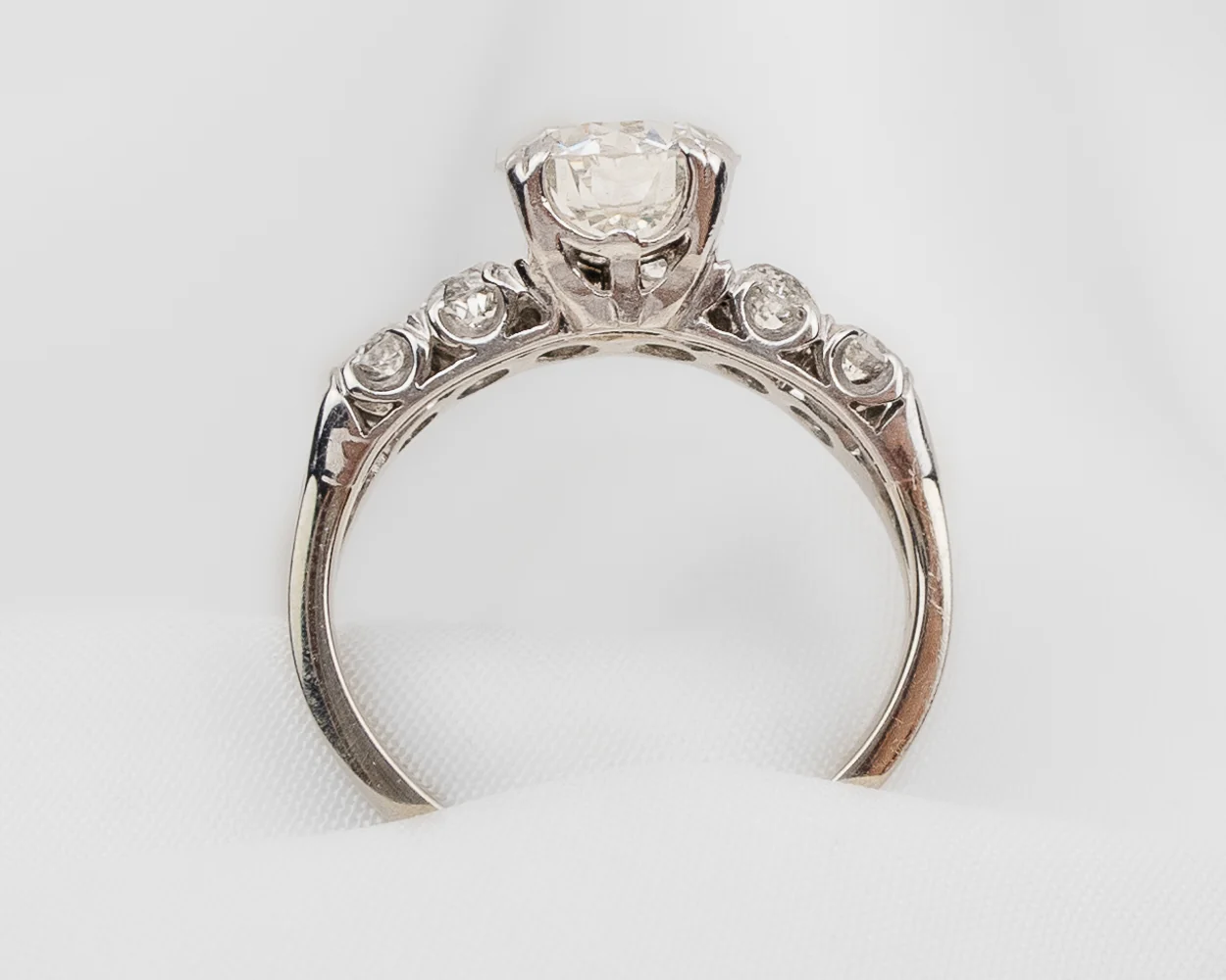 Midcentury Diamond Ring Wedding Set - Image 4