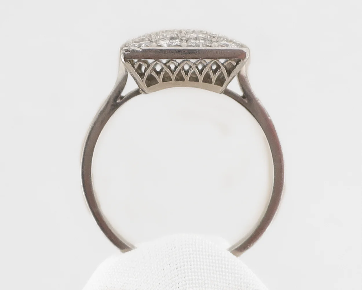 Midcentury Geometric Diamond Cluster Ring - Image 2