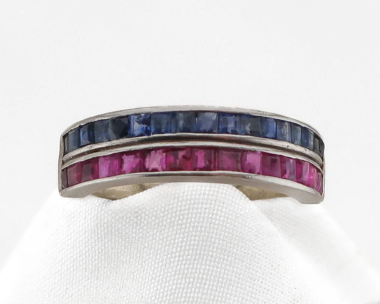 Midcentury Ruby & Sapphire Flip Ring