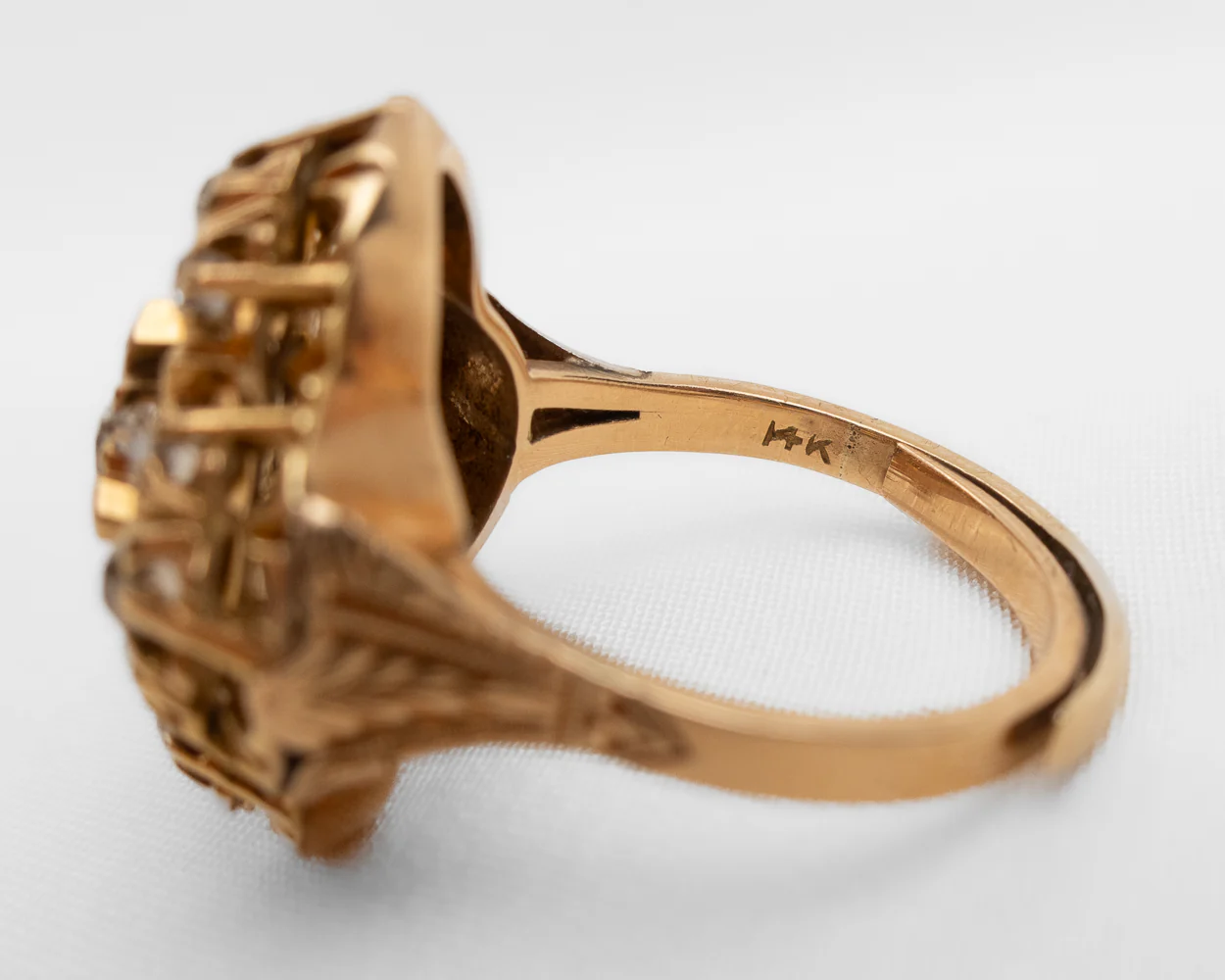 Victorian Mine-Cut Diamond Cluster Ring - Image 6