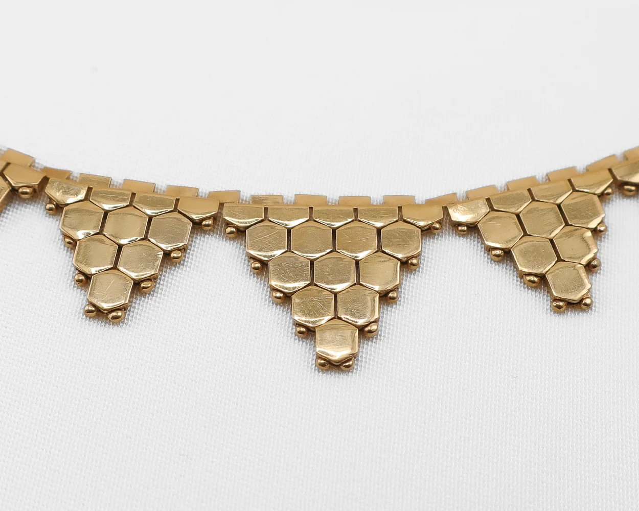 Retro Honeycomb Necklace