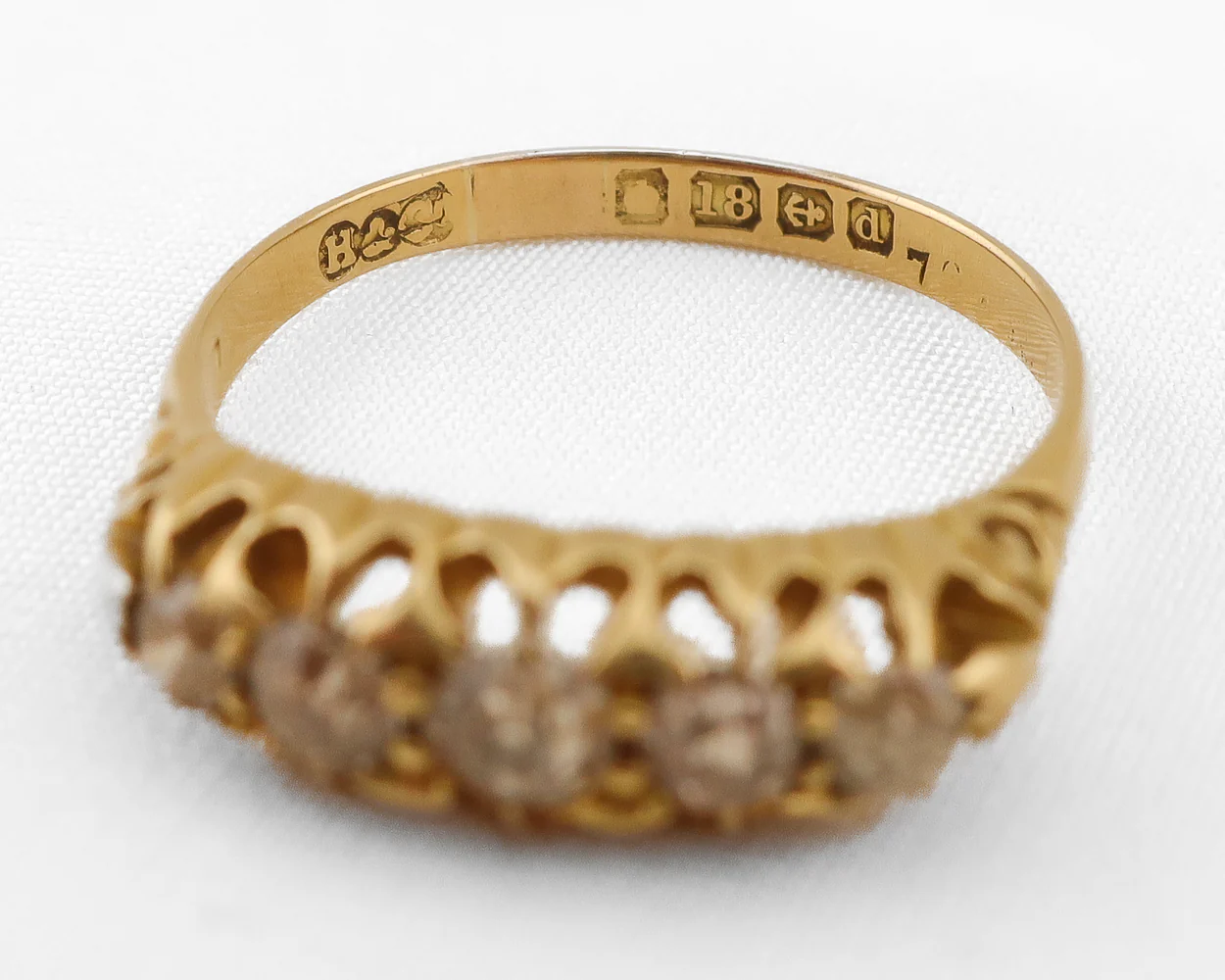 Victorian 5-Stone Diamond Ring - Image 4