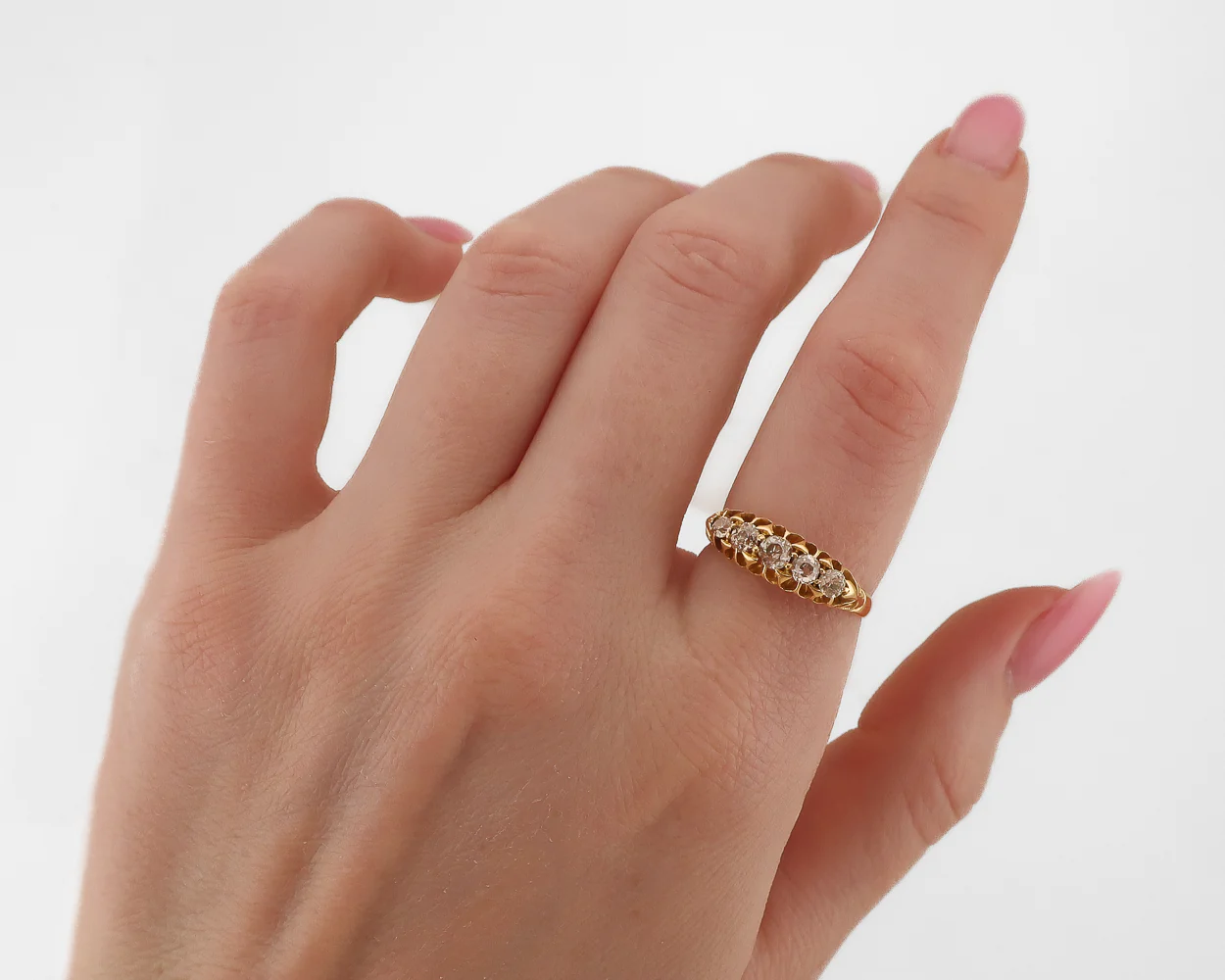 Victorian 5-Stone Diamond Ring - Image 5
