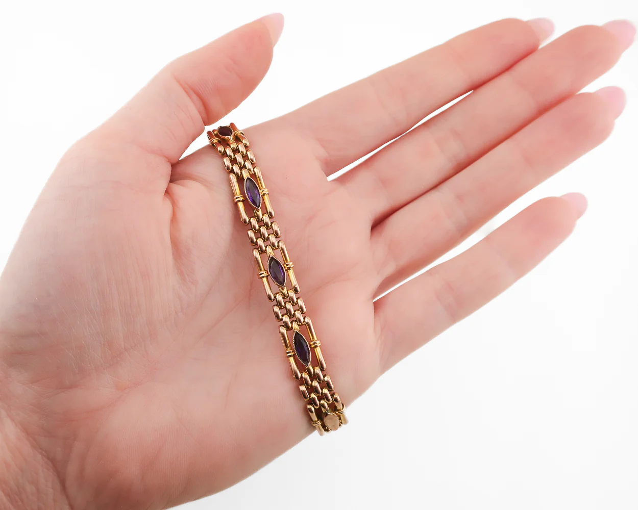 Victorian 9KT Amethyst Bracelet - Image 3