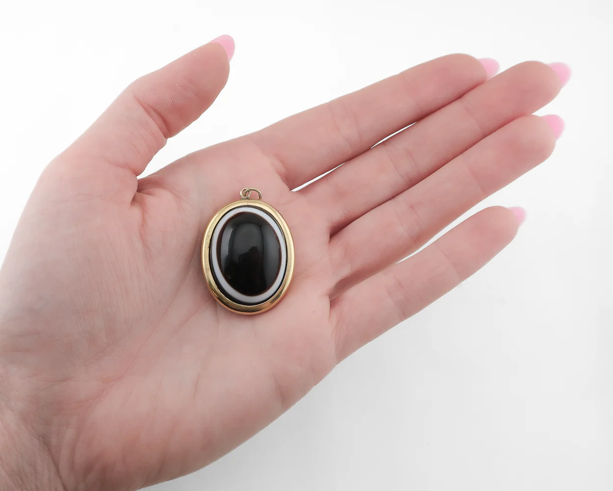 Victorian Banded Agate Locket - Image 3
