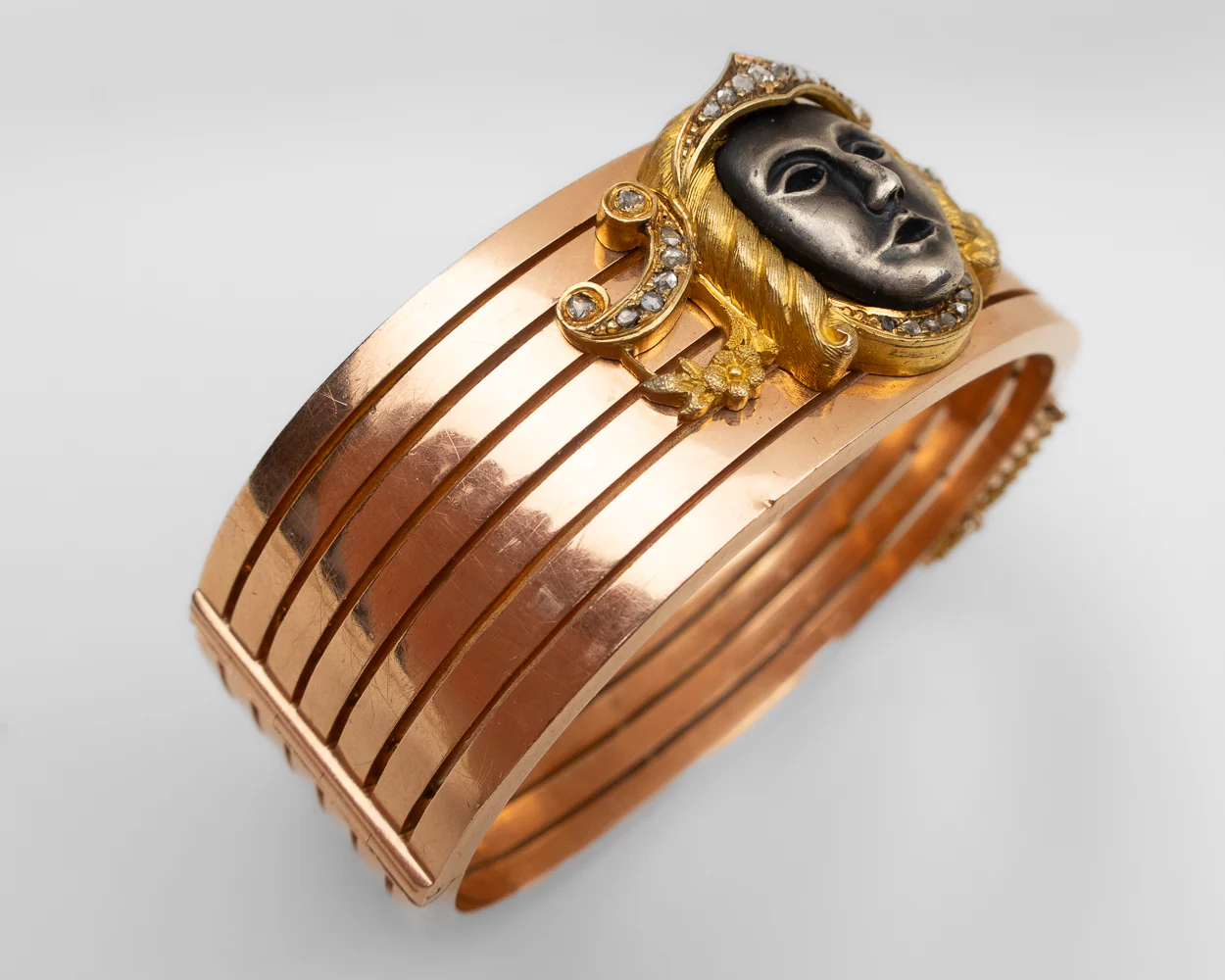 Victorian Bangle with Ornate Mask - Image 2