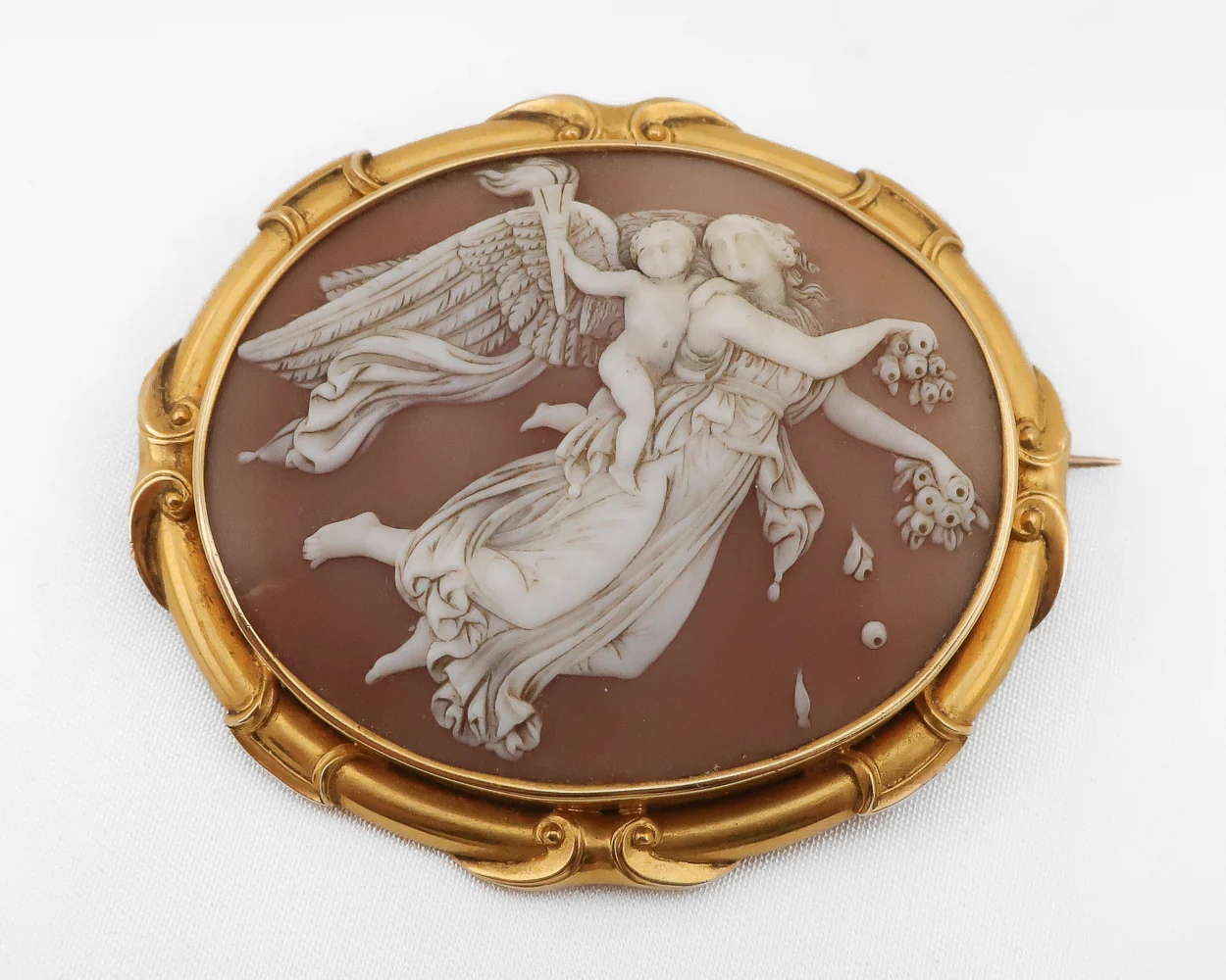 Victorian Cameo Brooch Depicting "Day"