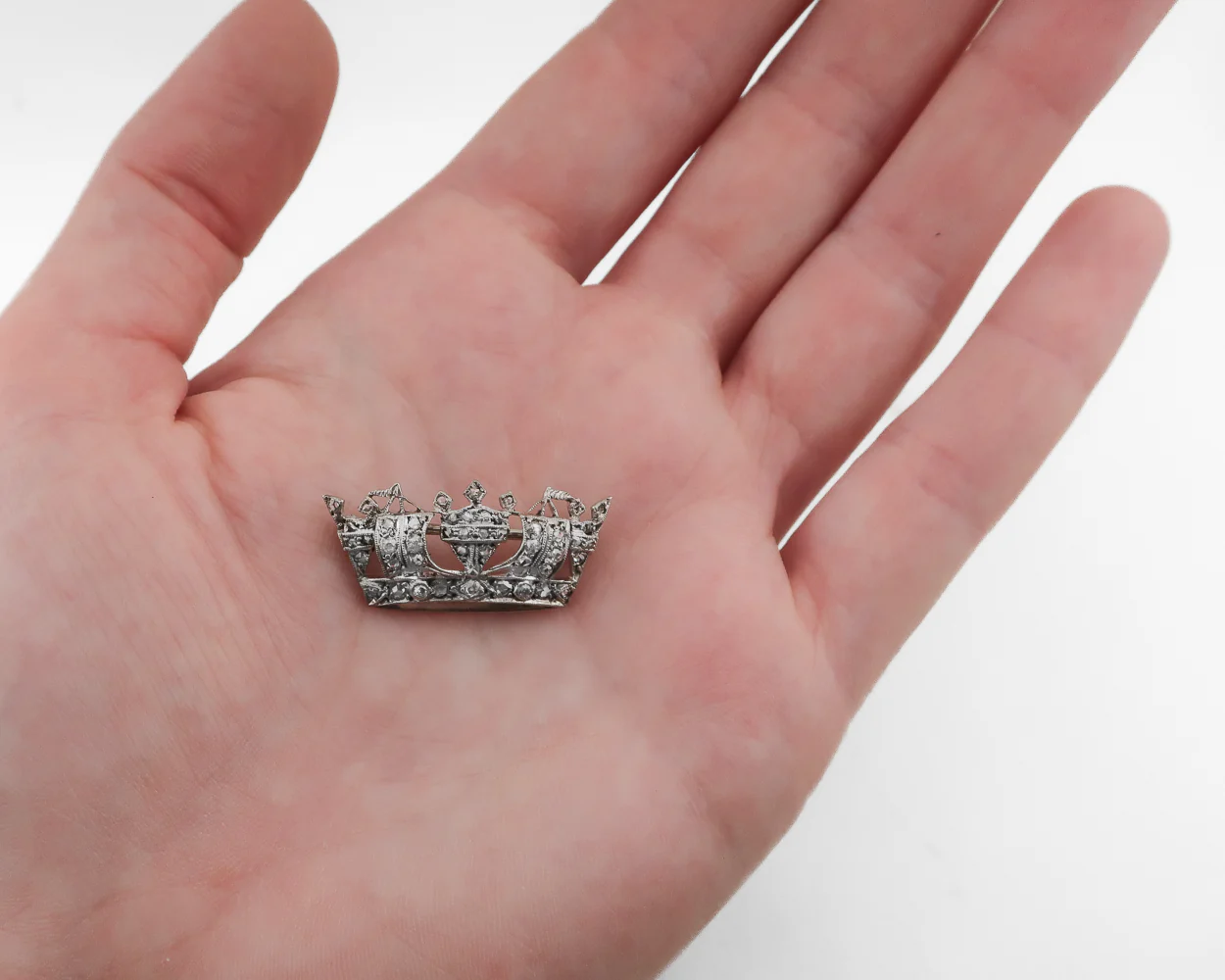 Victorian Diamond Coronet Brooch - Image 2