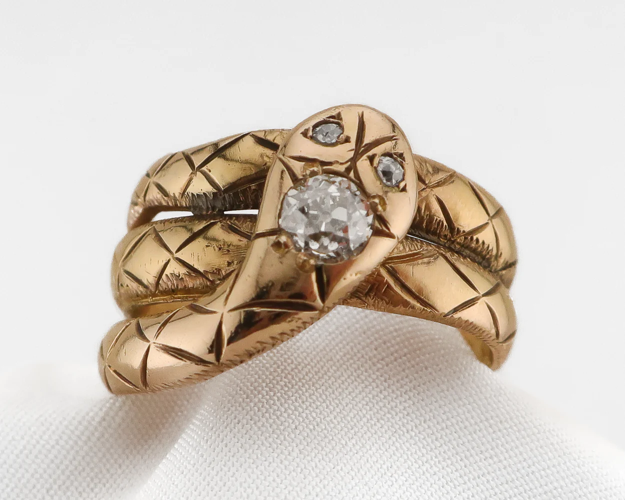 Victorian Diamond Snake Ring