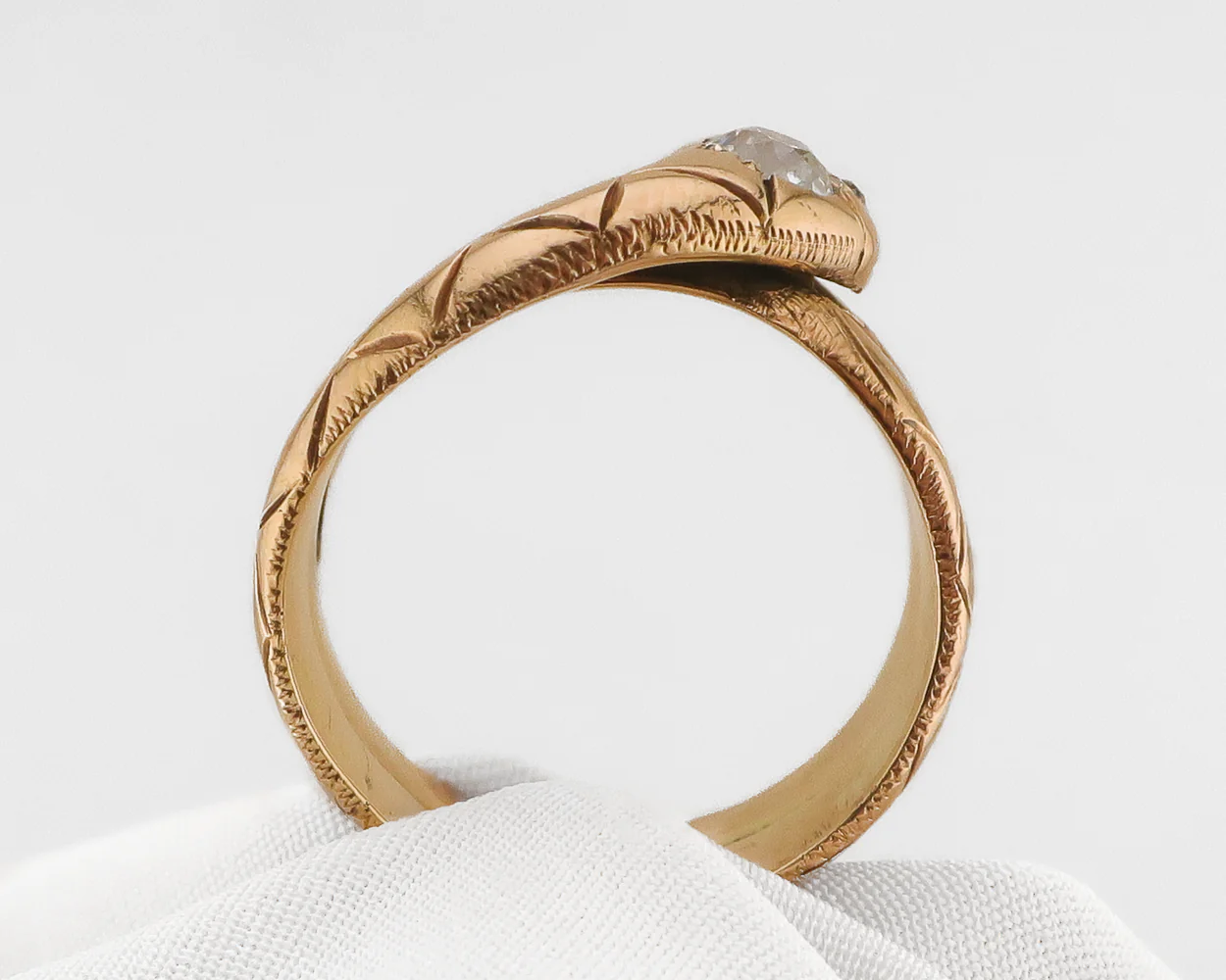 Victorian Diamond Snake Ring - Image 2