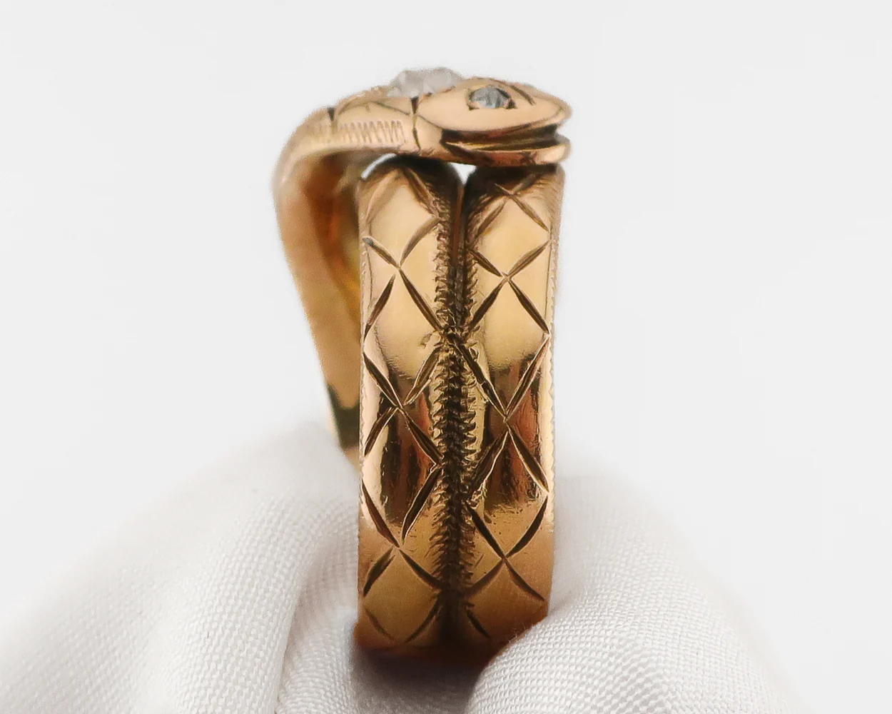 Victorian Diamond Snake Ring - Image 3