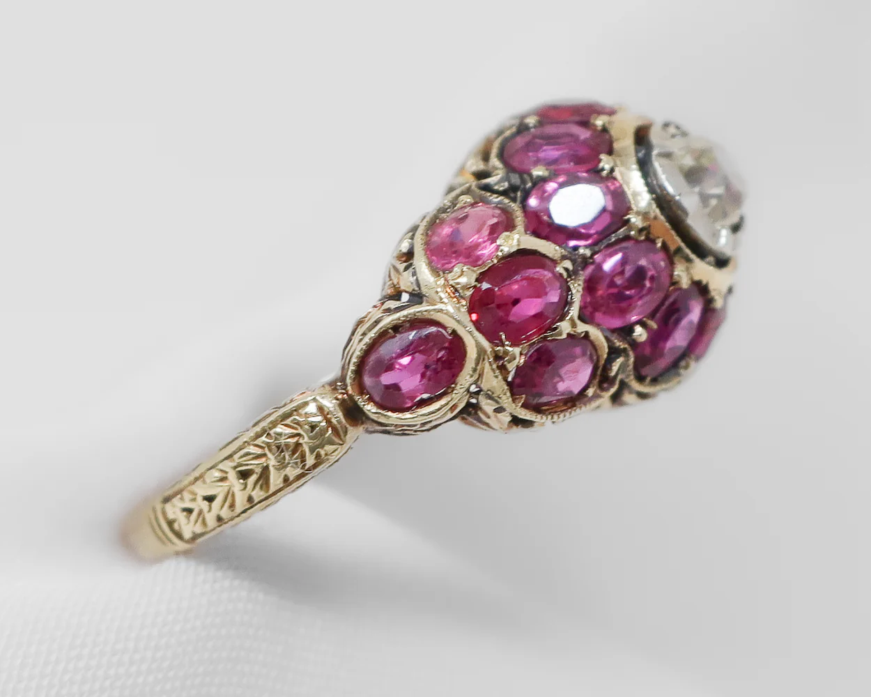 Victorian French Ruby & Diamond Ring - Image 3
