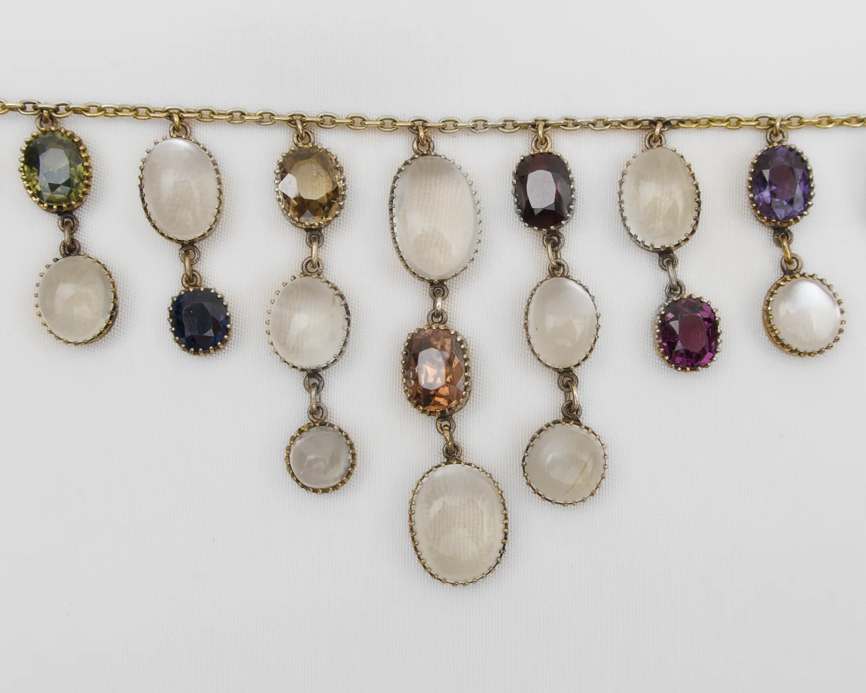 Victorian Gemstone Festoon Necklace - Image 3