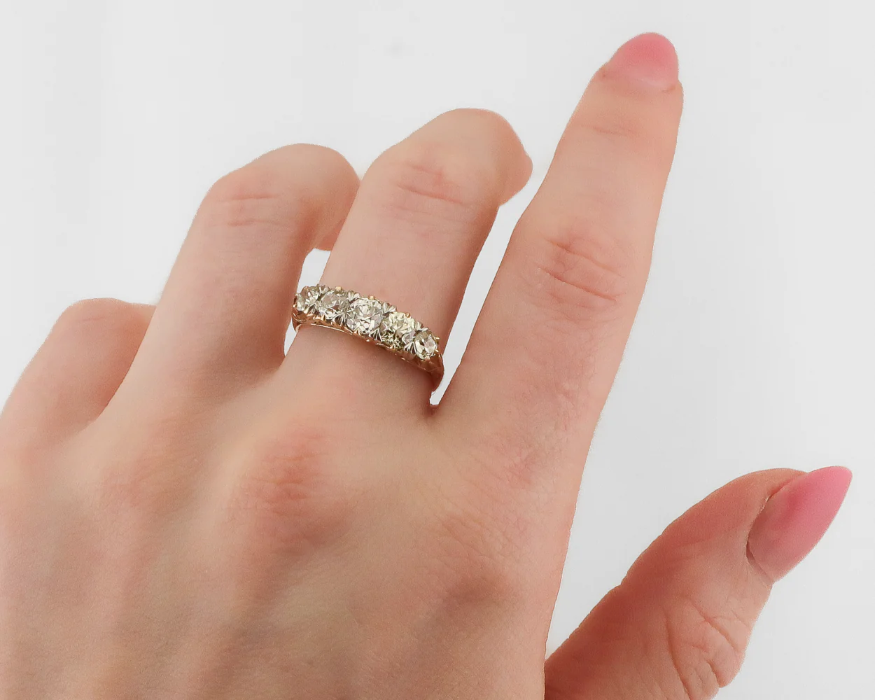 Victorian 5-Stone Diamond Ring - Image 4