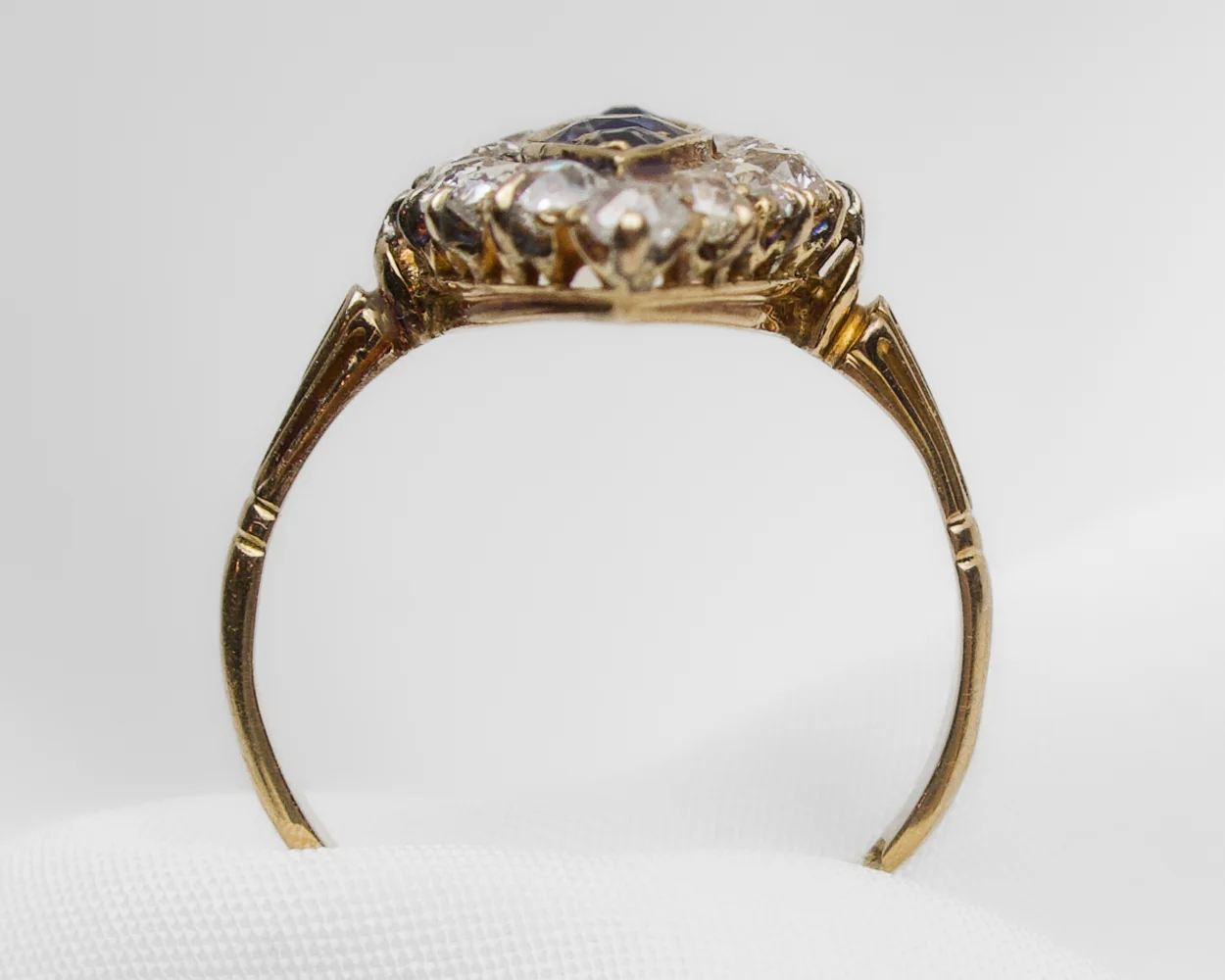 Victorian Sapphire & Diamond Navette Ring - Image 3