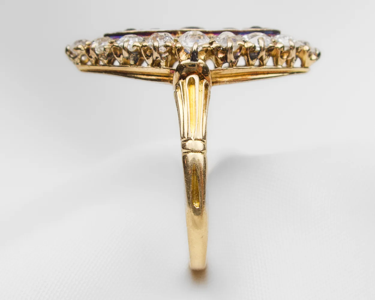 Victorian Sapphire & Diamond Navette Ring - Image 4