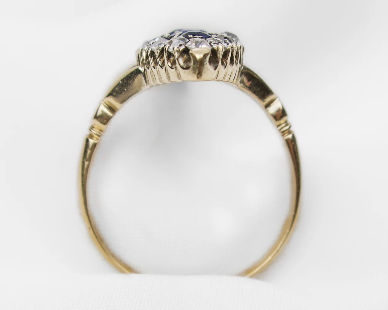 Victorian Sapphire & Diamond Navette Ring - Image 5