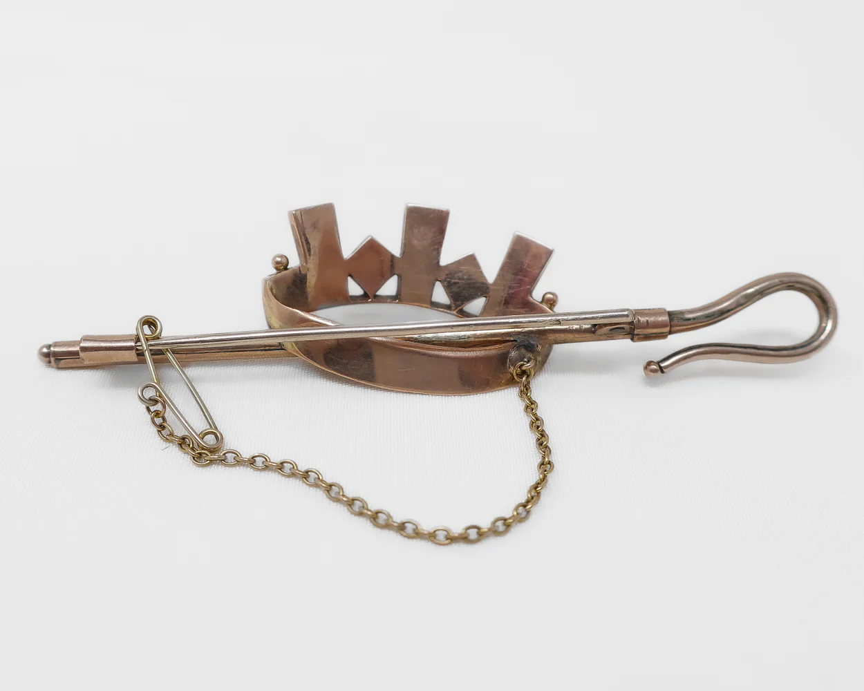 Victorian Scottish Agate Crown Brooch - Image 3