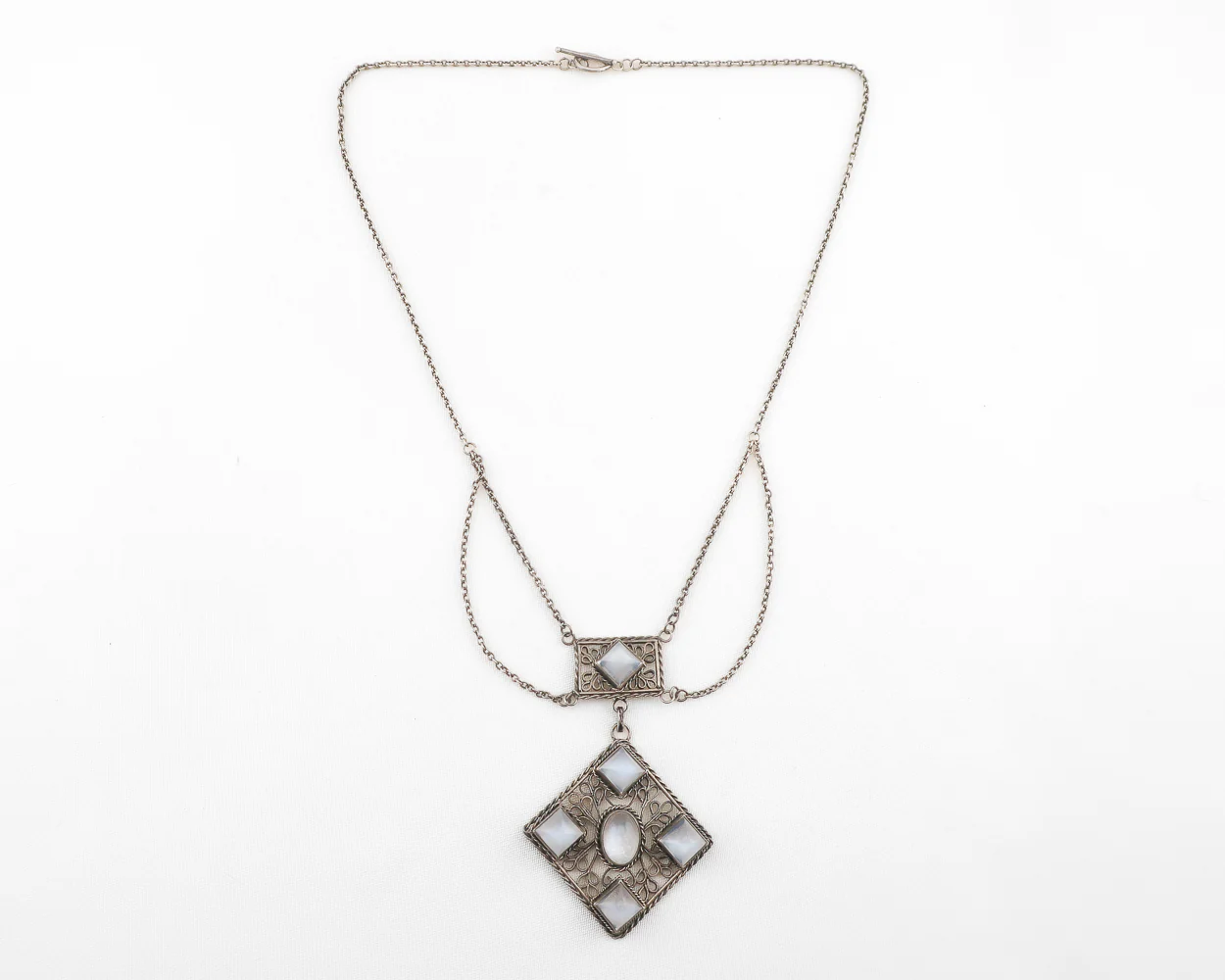 Victorian Moonstone Lavalier Necklace - Image 2
