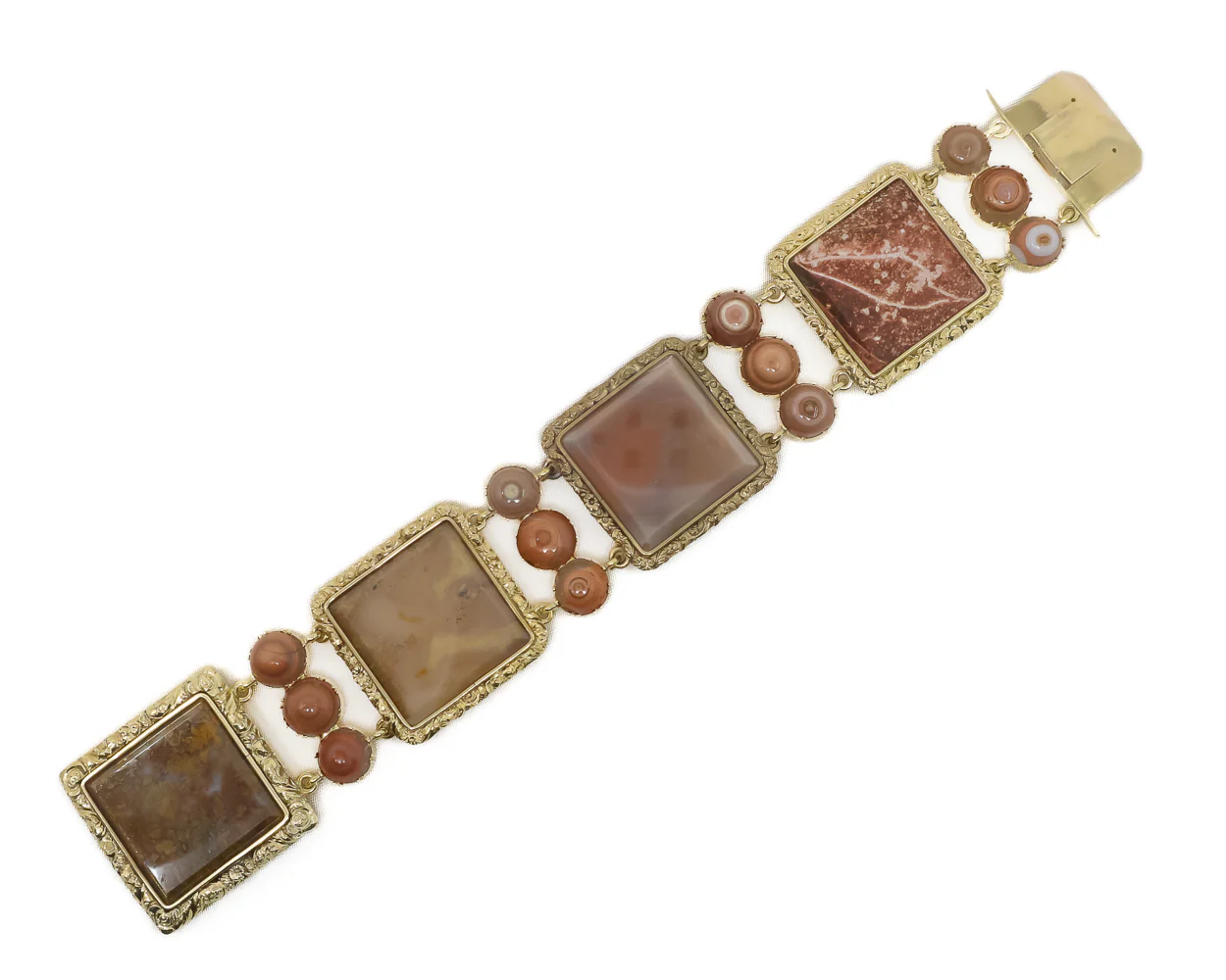 Victorian Agate 15KT Bracelet