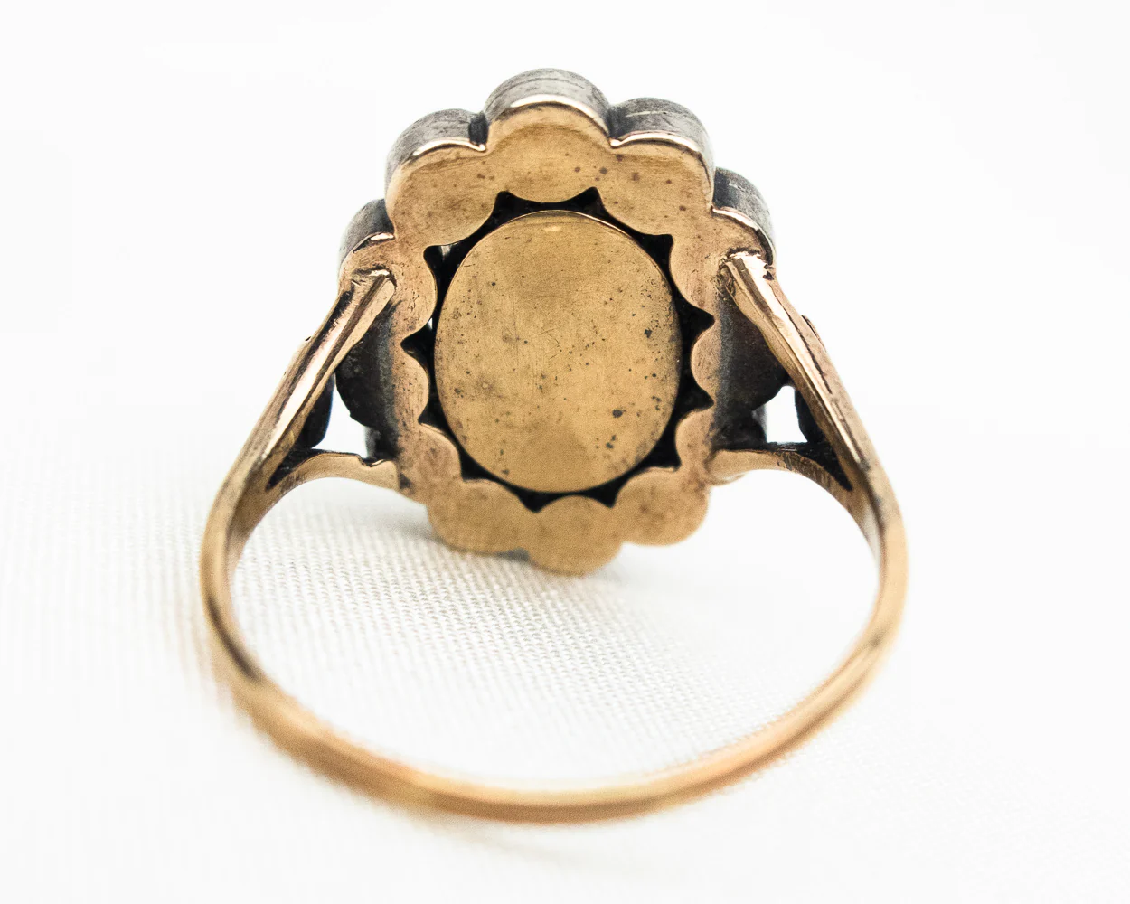 Victorian Turquoise and Rose-Cut Diamond Halo Ring - Image 5