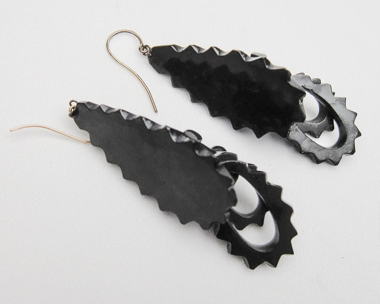 Victorian Whitby Jet Earrings - Image 3